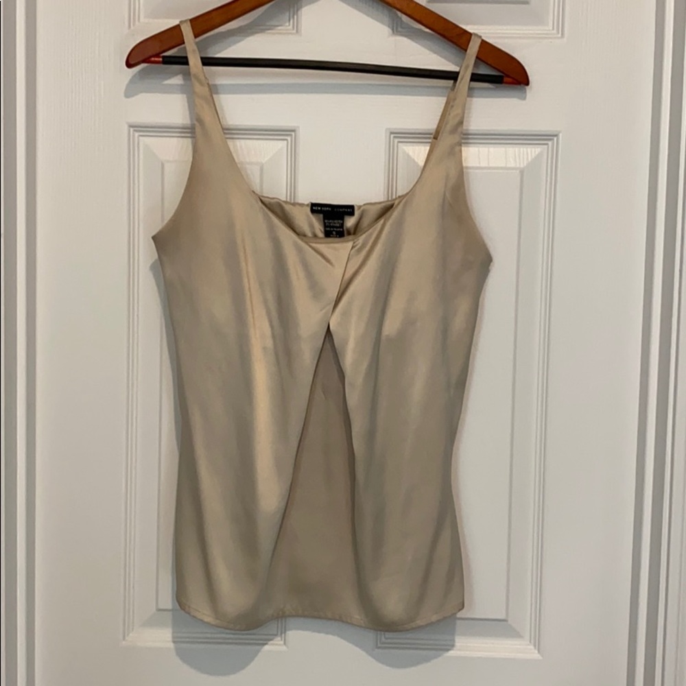 Gold satin blouse